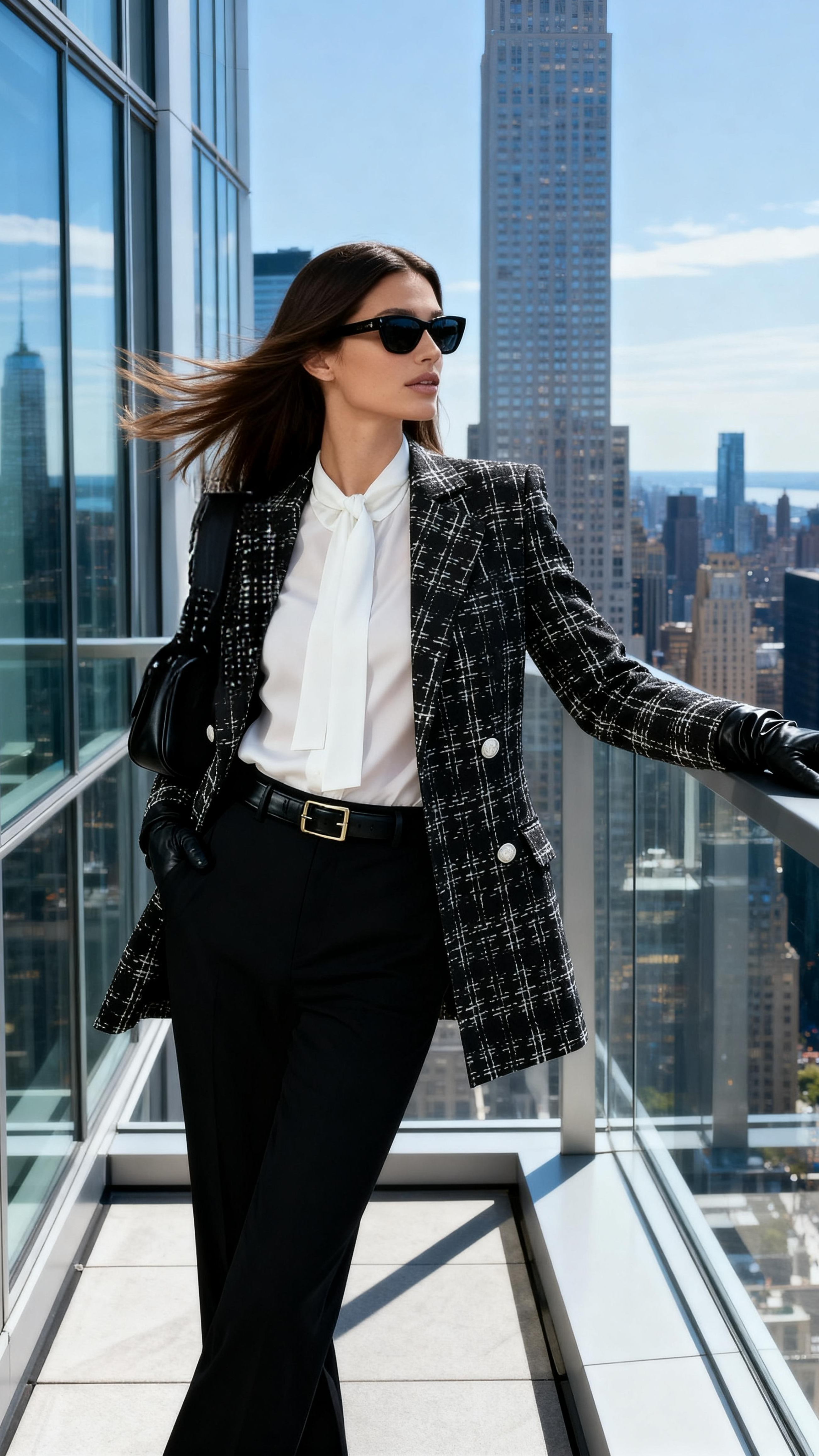 Tweed Double-Breasted Blazer