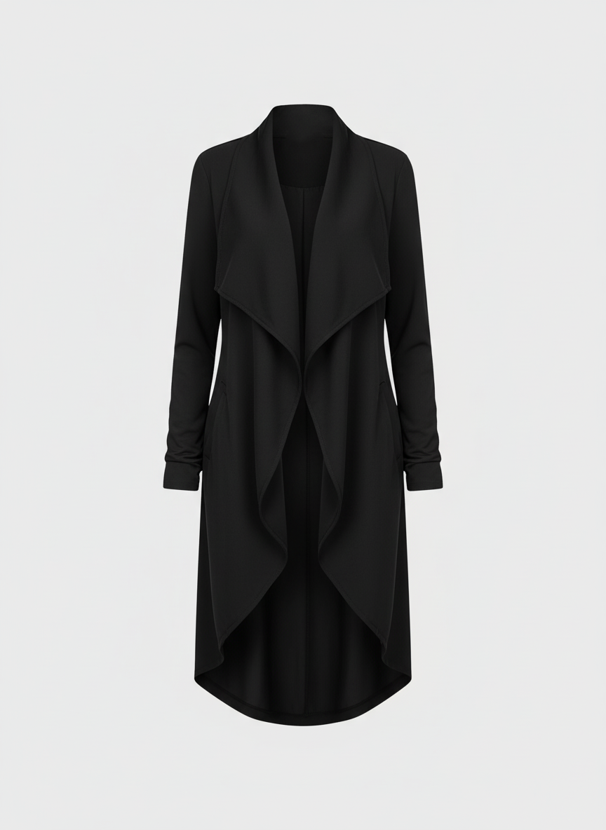 Lapel Collar Long Sleeve Coat