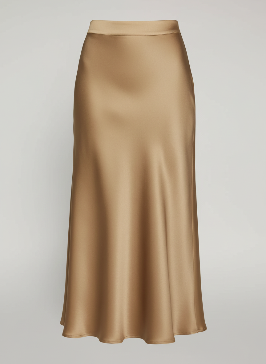 Satin Midi Skirt